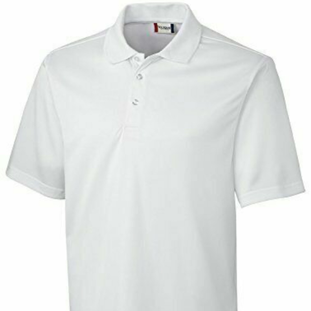 (NWT) Men's Clique Malmo Snag-Proof Polo Shirt, White Size L